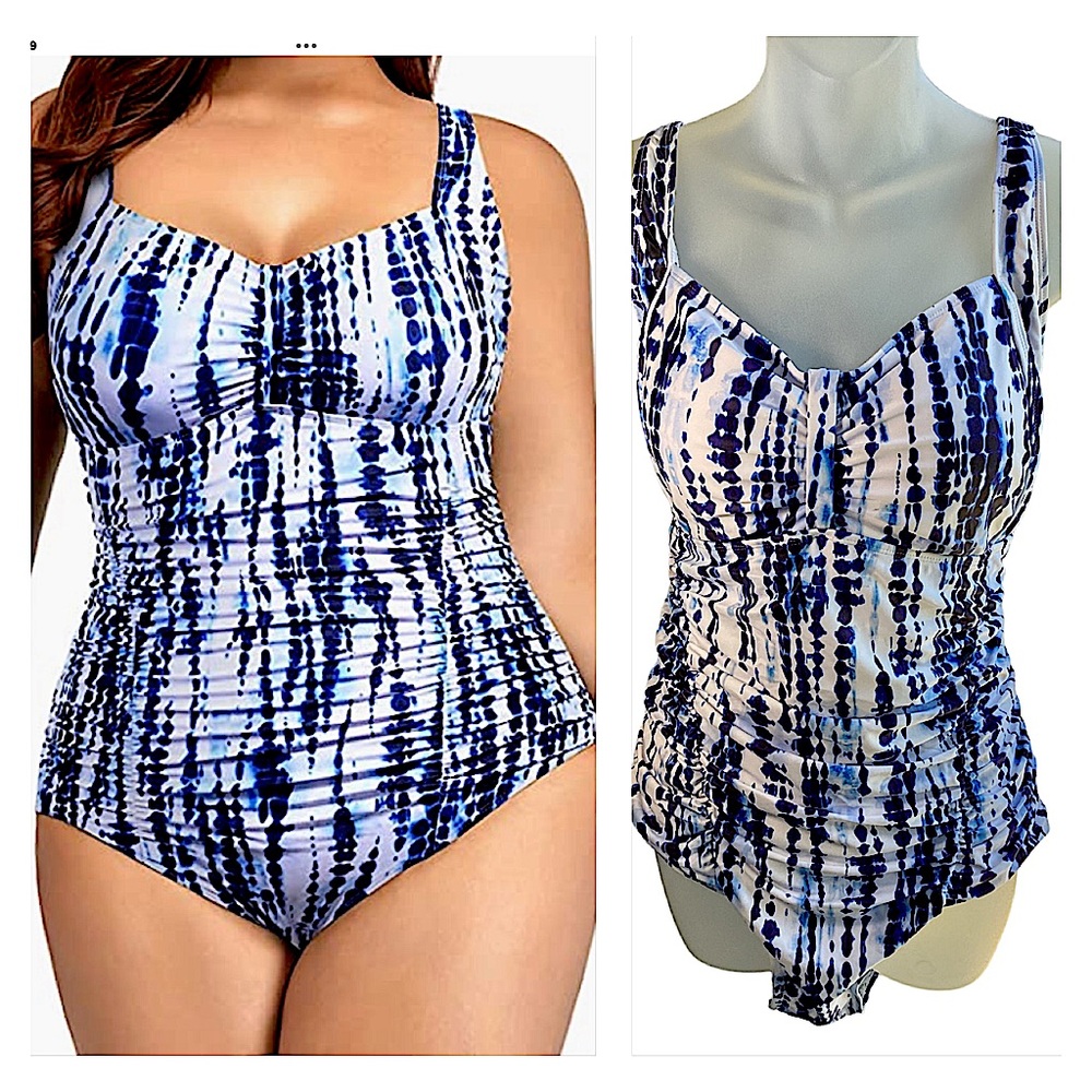Tie Dyed One Piece Swimsuit. S3